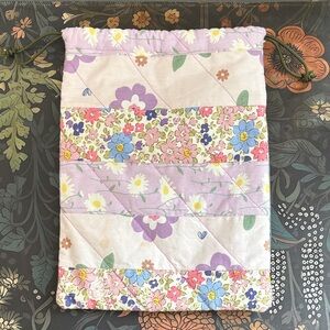 Floral Patchwork Drawstring Bag